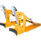 Lève-fûts Bauer RS-II/D 91, pour chariot élévateur, 2 fûts à couvercle de 110 à 200 l, L 1285 x l 940 x H 810 mm, jusqu'à 1600 kg, acier, jaune orangé