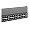 Grauer Netzwerk-Switch mit zahlreichen AnschlÃ¼ssen und nummerierten Ports.