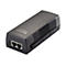 Schwarzer LevelOne PoE-Repeater mit zwei Ethernet-AnschlÃ¼ssen und LED-Anzeigen.