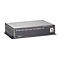 Schwarzer PoE-Splitter, graues GehÃ¤use, grÃ¼ne Power-LED. Beschriftung: POS-4000, High Power, PoE Splitter 12V.