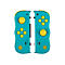 Lexip Twin Pads - Game Pad - kabellos - 2.4 GHz/Bluetooth - türkis blau, Gelb (Packung mit 2) - für Nintendo Switch