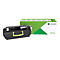Cartouche de toner noire et emballage vert avec le logo Lexmark. La cartouche indique Unison.