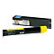 Gelbe Lexmark-Tonerpatrone neben der schwarzen Verpackung, Text: X950X2YG.
