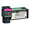 Lexmark-Toner in Schwarz, Magenta und GrÃ¼n, auf weiÃŸem Hintergrund, mit Produktname und technischen Details.