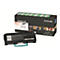 Schwarze Lexmark Toner-Kartusche E460X11E, daneben die Verpackung mit Logo und Produktinformationen.