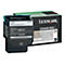 Schwarze Lexmark Toner-Kartusche C544X1KG, abgebildet vor weißem Hintergrund, Text in mehreren Sprachen.