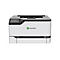 Lexmark Laserdrucker in Weiß und Grau vor weißem Hintergrund.