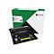 Toner d'imprimante noir avec emballage, Ã©tiquette d'informations, marque Lexmark.