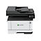 Lexmark Multifunktionsdrucker in Weiß und Grau vor neutralem Hintergrund.