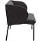 Leyform LIV fauteuil de réception, structure en tube d'acier, revêtement en tissu, L 730 x P 620 x H 740 mm, anthracite chiné