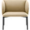 Leyform LIV fauteuil de réception, structure en tube d'acier, revêtement en tissu, L 730 x P 620 x H 740 mm, beige chiné