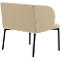 Leyform LIV fauteuil de réception, structure en tube d'acier, revêtement en tissu, L 730 x P 620 x H 740 mm, beige chiné