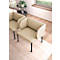 Leyform LIV fauteuil de réception, structure en tube d'acier, revêtement en tissu, L 730 x P 620 x H 740 mm, beige chiné