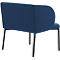 Leyform LIV fauteuil de réception, structure en tube d'acier, revêtement en tissu, L 730 x P 620 x H 740 mm, bleu foncé chiné