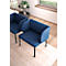 Leyform LIV fauteuil de réception, structure en tube d'acier, revêtement en tissu, L 730 x P 620 x H 740 mm, bleu foncé chiné