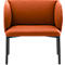 Leyform LIV fauteuil de réception, structure en tube d'acier, revêtement en tissu, L 730 x P 620 x H 740 mm, brun terracotta