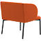 Leyform LIV fauteuil de réception, structure en tube d'acier, revêtement en tissu, L 730 x P 620 x H 740 mm, brun terracotta
