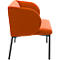 Leyform LIV fauteuil de réception, structure en tube d'acier, revêtement en tissu, L 730 x P 620 x H 740 mm, brun terracotta