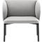 Leyform LIV fauteuil de réception, structure en tube d'acier, revêtement en tissu, L 730 x P 620 x H 740 mm, gris clair chiné
