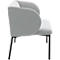 Leyform LIV fauteuil de réception, structure en tube d'acier, revêtement en tissu, L 730 x P 620 x H 740 mm, gris clair chiné