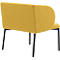 Leyform LIV fauteuil de réception, structure en tube d'acier, revêtement en tissu, L 730 x P 620 x H 740 mm, jaune chiné