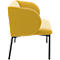 Leyform LIV fauteuil de réception, structure en tube d'acier, revêtement en tissu, L 730 x P 620 x H 740 mm, jaune chiné