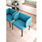 Leyform LIV fauteuil de réception, structure en tube d'acier, revêtement en tissu, L 730 x P 620 x H 740 mm, pétrole mélangé 