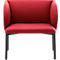 Leyform LIV fauteuil de réception, structure en tube d'acier, revêtement en tissu, L 730 x P 620 x H 740 mm, rouge chiné
