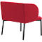 Leyform LIV fauteuil de réception, structure en tube d'acier, revêtement en tissu, L 730 x P 620 x H 740 mm, rouge chiné