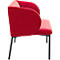 Leyform LIV fauteuil de réception, structure en tube d'acier, revêtement en tissu, L 730 x P 620 x H 740 mm, rouge chiné