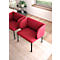 Leyform LIV fauteuil de réception, structure en tube d'acier, revêtement en tissu, L 730 x P 620 x H 740 mm, rouge chiné