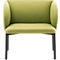 Leyform LIV fauteuil de réception, structure en tube d'acier, revêtement en tissu, L 730 x P 620 x H 740 mm, vert clair mélangé