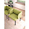 Leyform LIV fauteuil de réception, structure en tube d'acier, revêtement en tissu, L 730 x P 620 x H 740 mm, vert clair mélangé