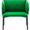 Leyform LIV fauteuil de réception, structure en tube d'acier, revêtement en tissu, L 730 x P 620 x H 740 mm, vert