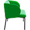 Leyform LIV fauteuil de réception, structure en tube d'acier, revêtement en tissu, L 730 x P 620 x H 740 mm, vert