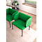 Leyform LIV fauteuil de réception, structure en tube d'acier, revêtement en tissu, L 730 x P 620 x H 740 mm, vert