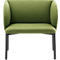 Leyform LIV fauteuil de réception, structure en tube d'acier, revêtement en tissu, L 730 x P 620 x H 740 mm, vert mousse