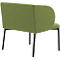 Leyform LIV fauteuil de réception, structure en tube d'acier, revêtement en tissu, L 730 x P 620 x H 740 mm, vert mousse