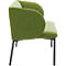 Leyform LIV fauteuil de réception, structure en tube d'acier, revêtement en tissu, L 730 x P 620 x H 740 mm, vert mousse