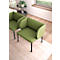 Leyform LIV fauteuil de réception, structure en tube d'acier, revêtement en tissu, L 730 x P 620 x H 740 mm, vert mousse