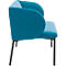 Leyform LIV ontvangststoel, frame van stalen buis, bekleding van stof, B 730 x D 620 x H 740 mm, petrol melange 