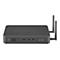 Graues LG-Gerät mit Antennen, USB-Anschlüssen und Ein-/Aus-Schalter.