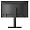 Rückseite eines schwarzen LG-Monitors; Standfuß, Anschlüsse, und LG-Logo sind sichtbar.