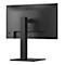 Rückseite eines schwarzen LG-Monitors mit Standfuß.