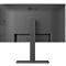 Rückseite eines grauen LG-Monitors. Logo oben, Anschlüsse und Standfuß.