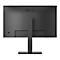 Arrière d'un moniteur LG noir, pied et logo bien visibles.