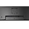 L'arrière d'un moniteur LG noir avec support. Connexions et numéro de série.