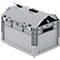 Lichte Eurobox ELB 4220, van PP, inhoud 20,4 l, met deksel, grijs