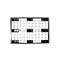 Lichte pallet FP-LP1208-9L, max. belasting 1800/800 kg, 9 voet, in elkaar stapelbaar, L 1200 x B 800 x H 153 mm, gerecycleerd HDPE, 10 stuks