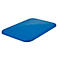 Blue, rectangular object with rounded corners. The surface appears smooth.